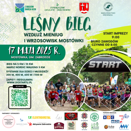 Leśny Bieg wzdłuż Mieniug i Wrzosowisk Mostówki